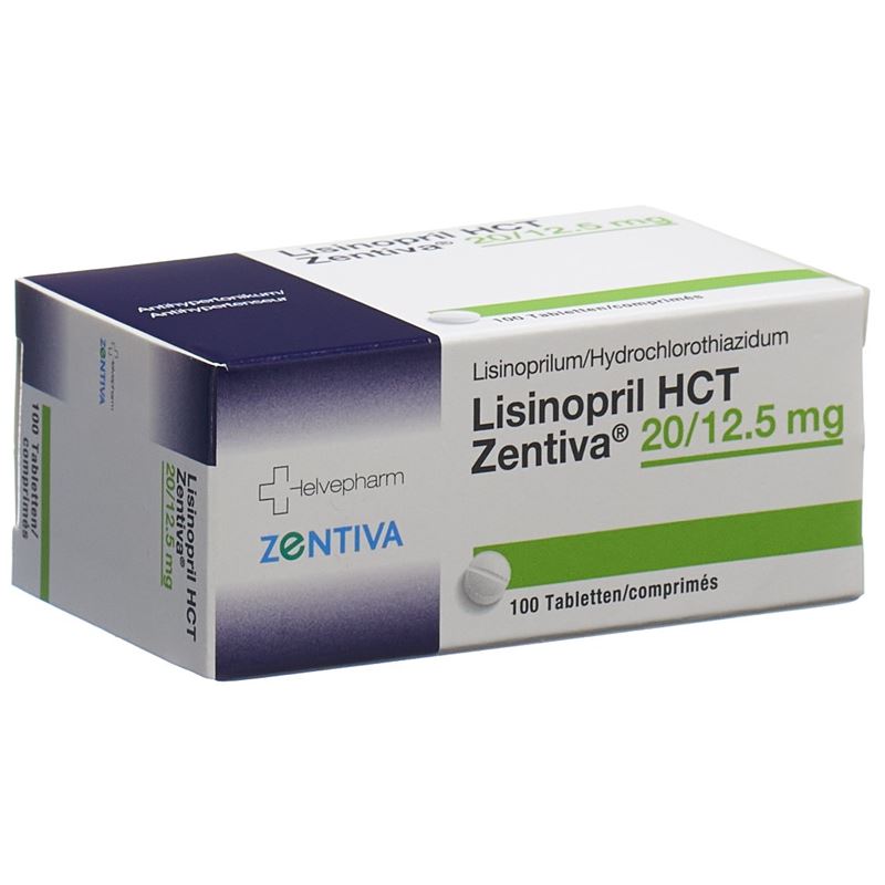 LISINOPRIL HCT Zentiva Tabl 20/12.5 mg 100 Stk