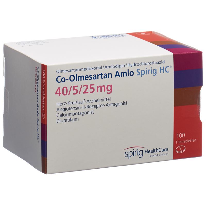 CO-OLMESARTAN AMLO Spirig HC 40/5/25mg 100 Stk