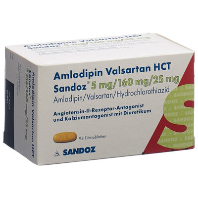 AMLODIPIN VALSARTAN HCT Sandoz 5/160/25 98 Stk