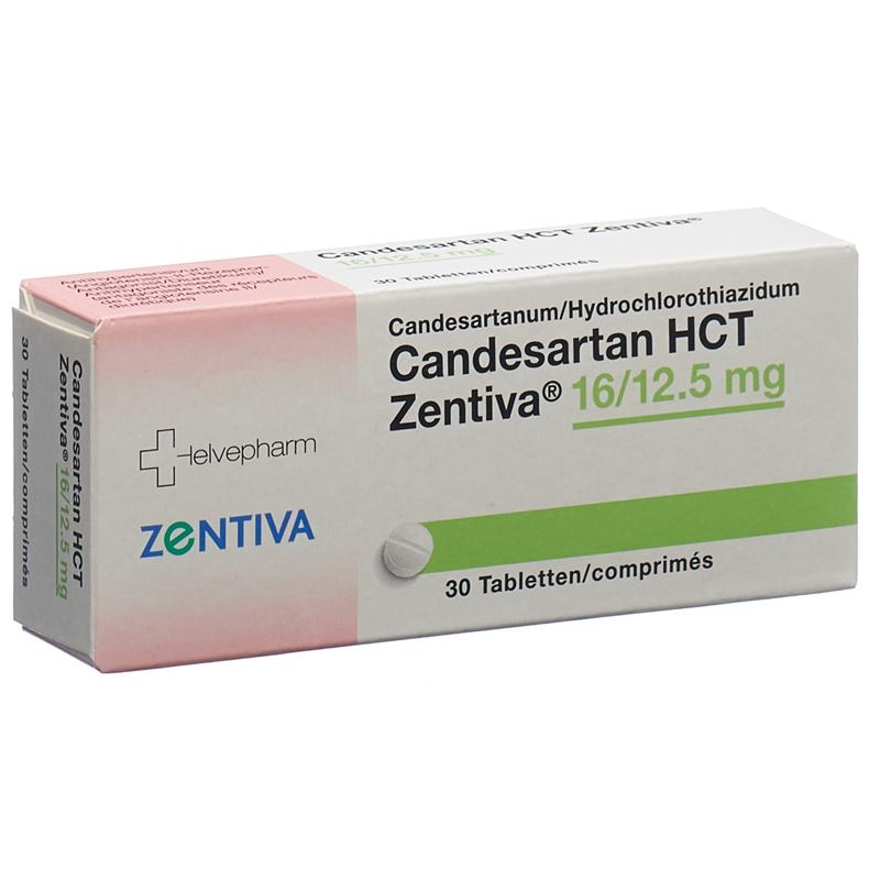 CANDESARTAN HCT Zentiva Tabl 16/12.5 mg 30 Stk