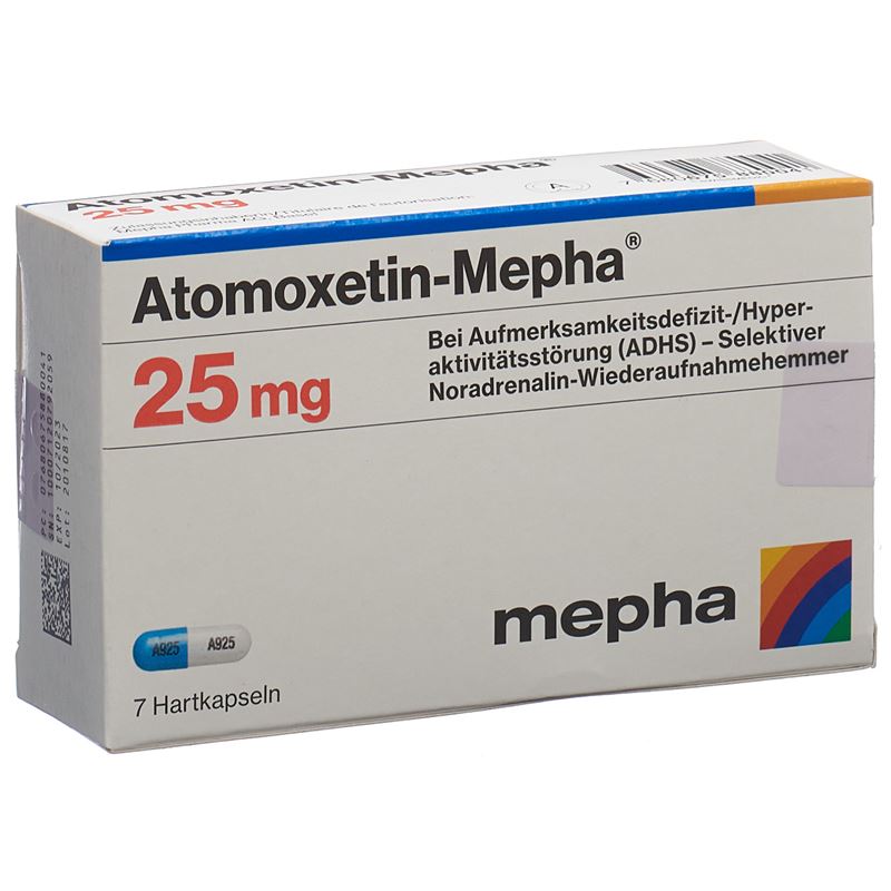 ATOMOXETIN Mepha Kaps 25 mg 7 Stk