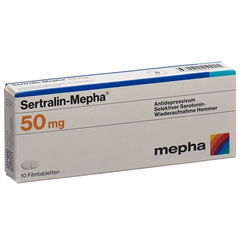 SERTRALIN Mepha Filmtabl 50 mg 10 Stk