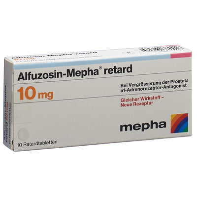 ALFUZOSIN Mepha retard Ret Tabl 10 mg 10 Stk