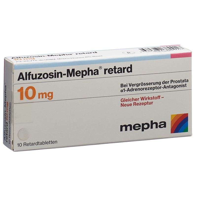 ALFUZOSIN Mepha retard Ret Tabl 10 mg 10 Stk