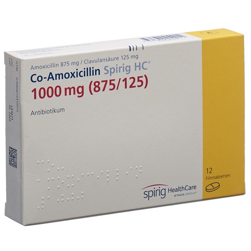 CO-AMOXICILLIN Spirig HC Filmtabl 1000 mg 12 Stk