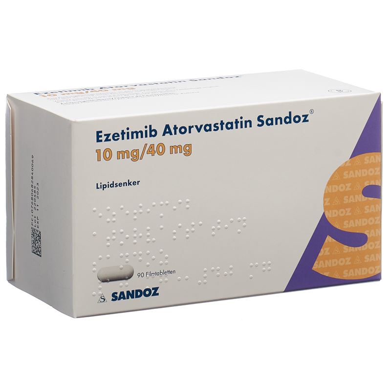 EZETIMIB Atorvast Sandoz Filmtabl 10/40mg 90 Stk