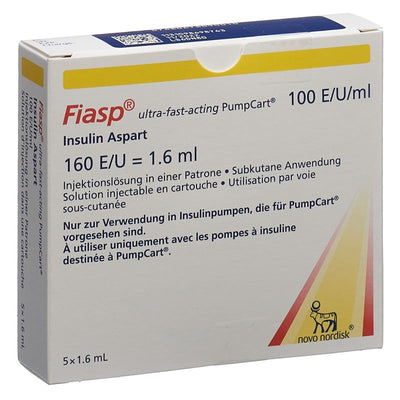 FIASP PumpCart Inj Lös 100 E/ml 5 Patrone 1.6 ml