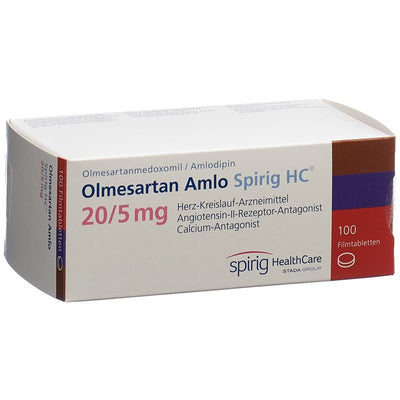 OLMESARTAN AMLO Spirig HC Filmtabl 20/5mg 100 Stk