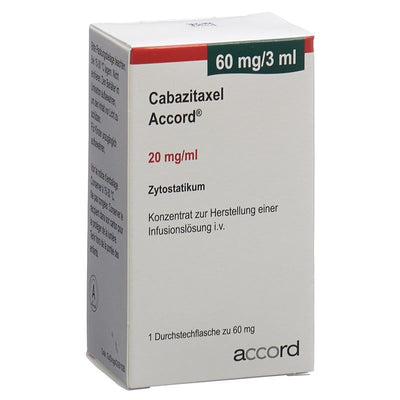 CABAZITAXEL Accord Inf Konz 60 mg/3ml 3 ml