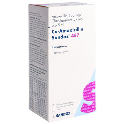 CO-AMOXICILLIN Sandoz 457 mg f Susp 140 ml