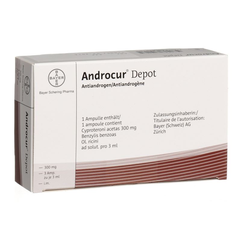 ANDROCUR Depot Inj Lös 300 mg/3ml i.m. 3 Amp 3 ml