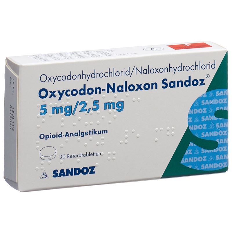 OXYCODON-NALOXON Sandoz 5 mg/2.5 mg 30 Stk